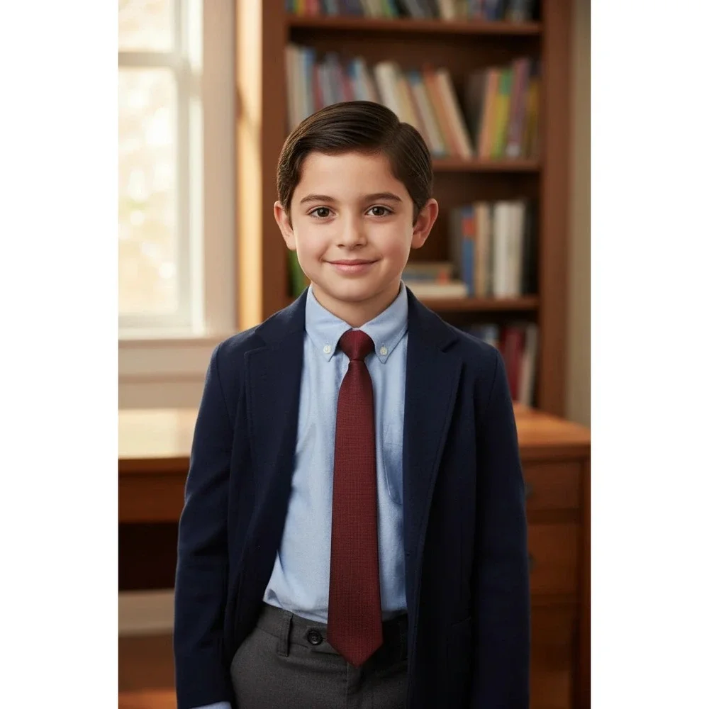 Big Boys' Clip On Tie, Red